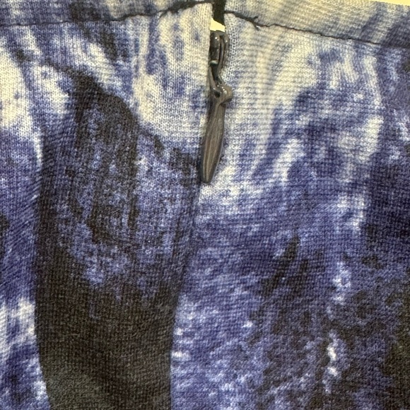 CHICO’S Women’s Blue & White Print Summer Sheath Dress Cap Sleeves Size 16 - Picture 11 of 14